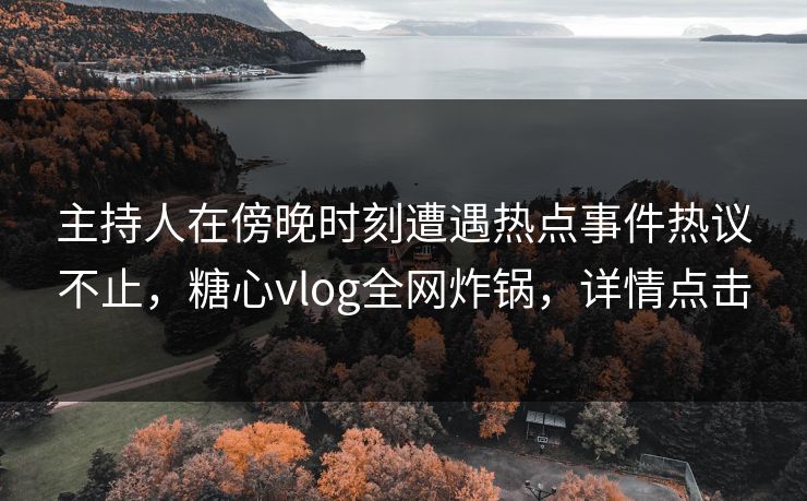 主持人在傍晚时刻遭遇热点事件热议不止,糖心vlog全网炸锅,详情点击 主持人在傍晚时刻遭遇热点事件热议不止,糖心vlog全网炸锅,详情点击