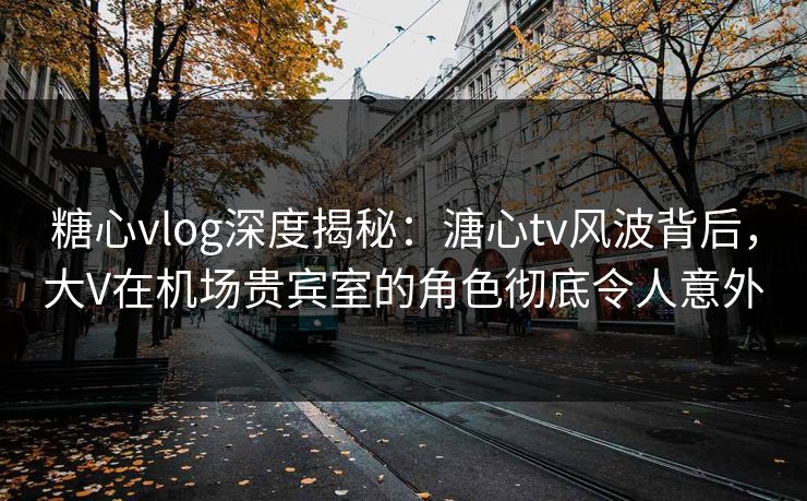 糖心vlog深度揭秘：溏心tv风波背后，大V在机场贵宾室的角色彻底令人意外